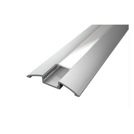 Led Profiles ALUMINIJSKI PROFIL NADGRADNI 4 + prozirni pokrov + završetak 2x + nosač 2x  LP104-TRA