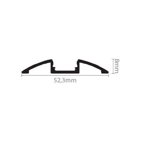 Led Profiles ALUMINIJSKI PROFIL NADGRADNI 4 + prozirni pokrov + završetak 2x + nosač 2x  LP104-TRA
