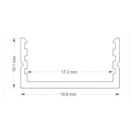 Led Profiles ALUMINIJSKI PROFIL NADGRADNI 9 + mliječni pokrov + završetak 2x + nosač 2x  LP109-MLK