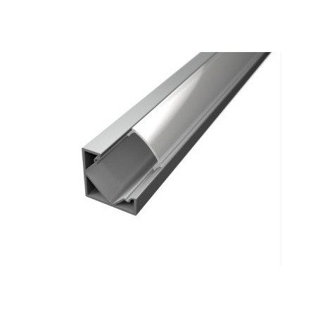 Led Profiles ALUMINIJSKI PROFIL KUTNI 1 + prozirni pokrov + završetak 2x + nosač 2x  LP201-TRA