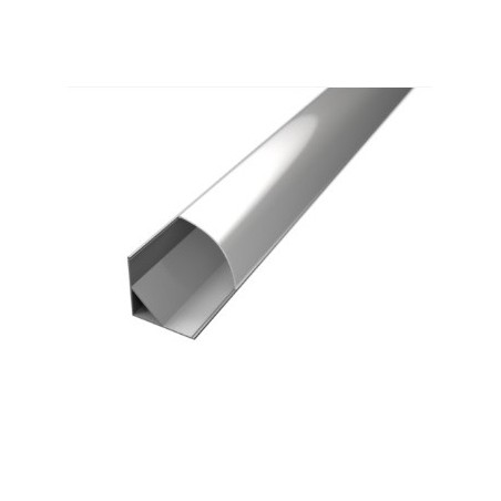 Led Profiles ALUMINIJSKI PROFIL KUTNI 2 + mliječni pokrov + završetak 2x + nosač 2x LP202-MLK