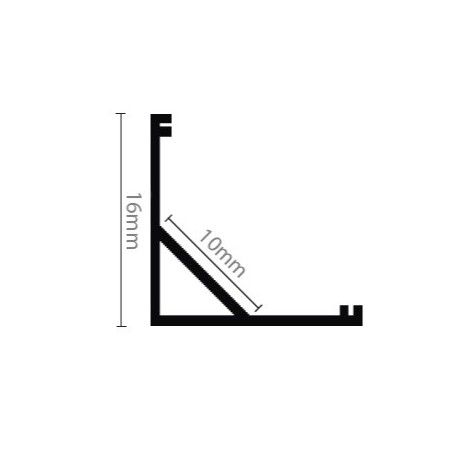 Led Profiles ALUMINIJSKI PROFIL KUTNI 2 + prozirni pokrov + završetak 2x + nosač 2x  LP202-TRA