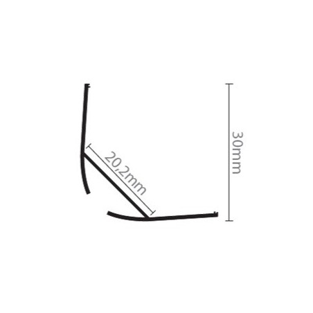 Led Profiles ALUMINIJSKI PROFIL KUTNI 5 + mliječni pokrov + završetak 2x + nosač 2x  LP205-MLK