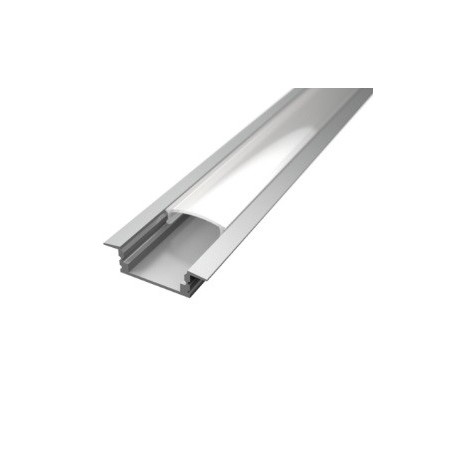 Led Profiles ALUMINIJSKI PROFIL UGRADBENI 1 + prozirni pokrov + završetak 2x  LP301-TRA