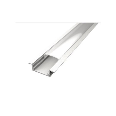 Led Profiles ALUMINIJSKI PROFIL UGRADBENI 1 BIJELI + mliječni pokrov + završetak 2x LP301W-MLK