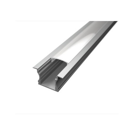 Led Profiles ALUMINIJSKI PROFIL UGRADBENI 2 + mliječni pokrov + završetak 2x  LP302-MLK