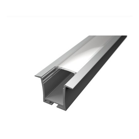 Led Profiles ALUMINIJSKI PROFIL UGRADBENI 6 + mliječni pokrov + završetak 2x + nosač 2x  LP306-MLK
