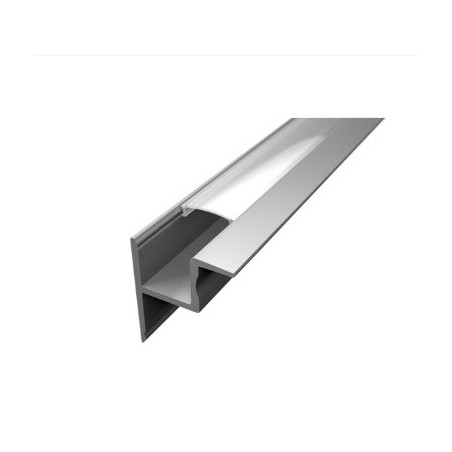Led Profiles ALUMINIJSKI PROFIL UGRADBENI 7 + mliječni pokrov + završetak 2x + nosač 2x  LP307-MLK