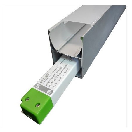 Led Profiles ALUMINIJSKI PROFIL NADGRADNI + mliječni pokrov + završetak + OVJESNI pribor LP411-MLK