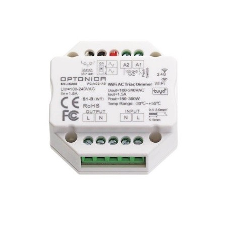 OPTONICA LED Triac RF & WiFI Dimmer AC6388