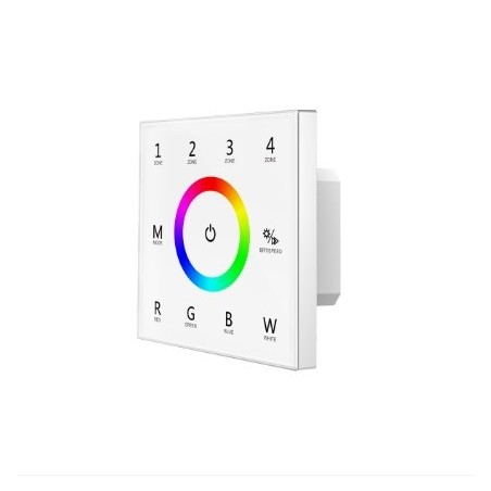 OPTONICA Kontroler za RGBW traku 4 zone zidni bijeli DMX AC6362