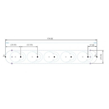 JOWE konusni sustav 5 konusnih tipli, vertikalno, 174x25x16, drvo, bukva