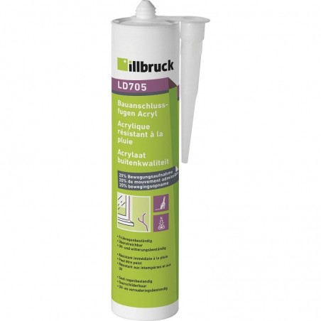 Illbruck akril za priključne fuge LD705 20% 310ml, bijeli