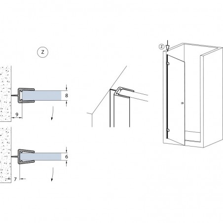 Vodootporni brtveni profil s pokl. za ser. Fit za 6-8 mm, 2500 mm, transp. (69106)