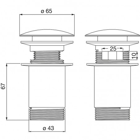 Ventil zatvarajući 5/4", krom