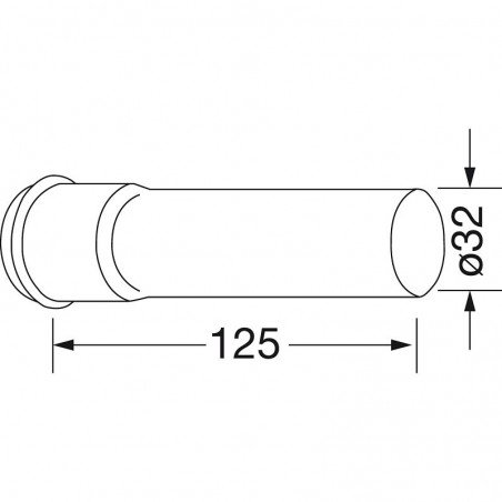 5/4" x 32 mm produžna cijev, za produljivanje cijevi i odvoda