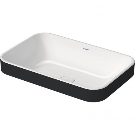 DURAVIT nasadni umivaonik Happy D.2 Plus 60 bez klupice za slavinu,bij./antr.mat