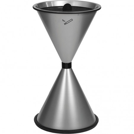 Samostojeća pepeljara Diabolo ø 405 mm visina 770 mm srebr. čel. lim
