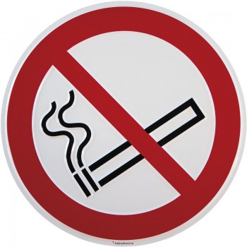 Znak sa simbolom zabranjeno pušenje okrugli 200 mm