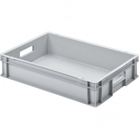 Euro kutija industrijske kvalitete, siva zatvorena 600 x 400 x 120 mm