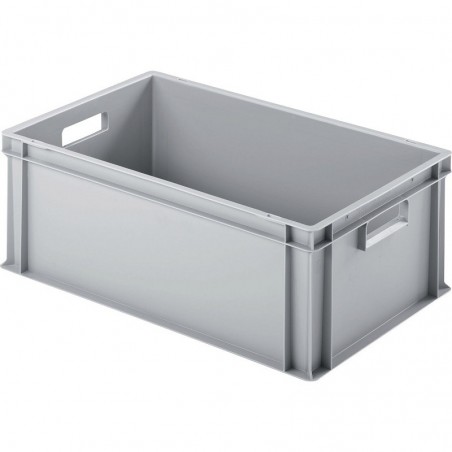 Euro kutija industrijske kvalitete, siva zatvorena 600 x 400 x 220 mm