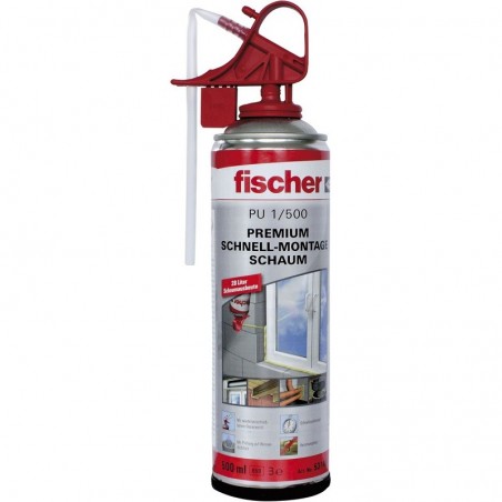 FISCHER 1K-brzomontažna pjena/pjena za bunare PU 1/500 B3, dobivena količina 30 L