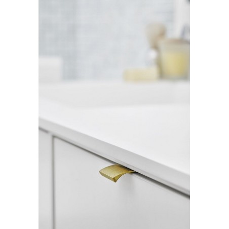 Profilna ručka Edge Straight razm. rupa 20, dulj. 40 mm, alum., mesing mat četk.