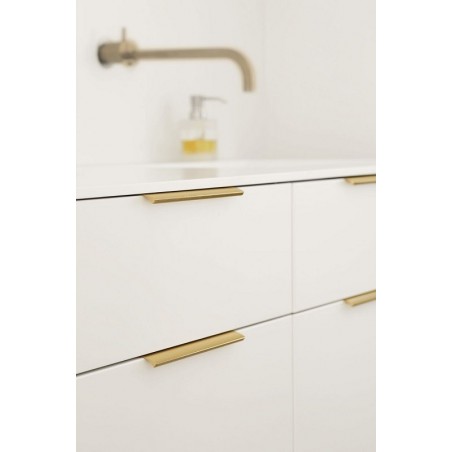 Profilna ručka Edge Straight razm. rupa 2x80, dulj. 200 mm, alum., mesing mat čet.