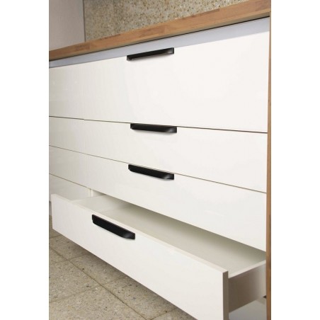 Ručkica Kito širina 350 mm, lijevani cink crna mat