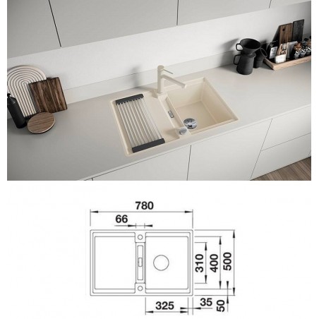 BLANCO ADIRA 45 S InFino SILGRANIT sudoper
