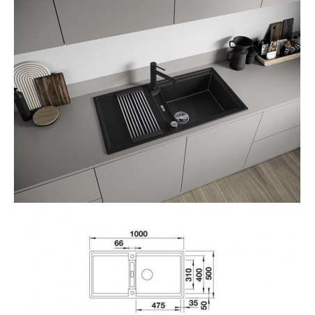 BLANCO ADIRA XL 6 S InFino  SILGRANIT sudoper