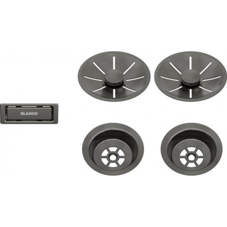 Blanco InFino set za dva korita SATIN DARK STEEL 206901