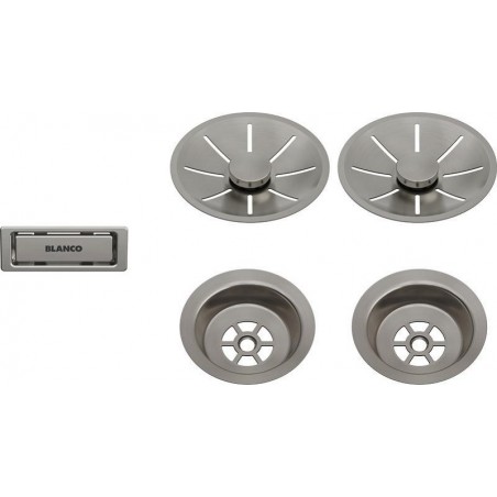 Blanco InFino set za dva korita SATIN PLATINUM 207410