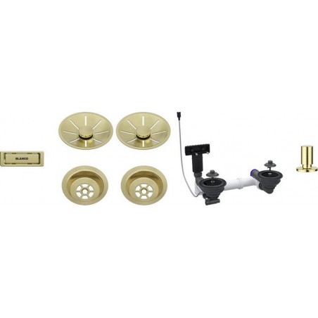 Blanco InFino set za dva korita sa daljinskim upravljanjem SATIN ZLATNA 207443