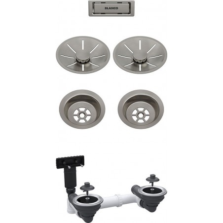 Blanco InFino set za dva korita bez daljinskog upravljanja SATIN PLATINUM 207441