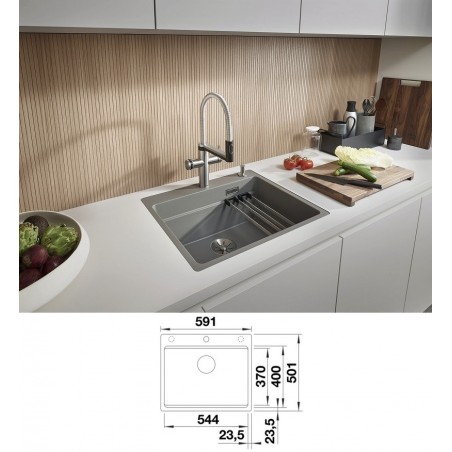 Blanco ETAGON 6-F InFino  SILGRANIT sudoper