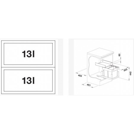 BLANCO SELECT II 40/2 COMBI ugradna kanta za otpad 527854