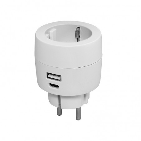 Commel Utičnica s USB punjačem A+C 240-801