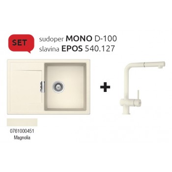 Schock SET sudoper MONO D-100 MAGNOLIA + slavina EPOS 540.127 MAGNOLIA