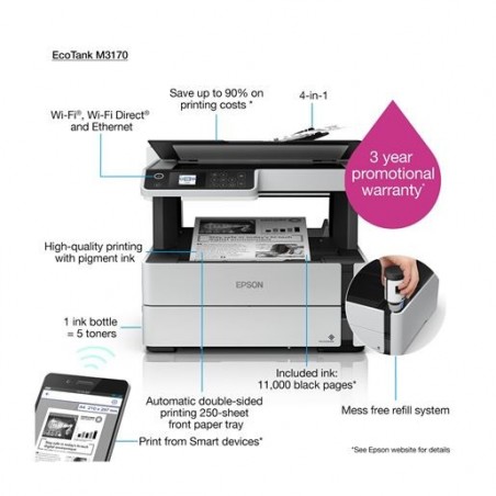Epson multifunkcijski printer inkjet ECOTANK M3170