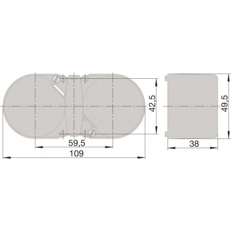 Berker Integro Flow utičnica/poklopac + prekidač polarnobijelo
