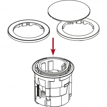 EVOline One utičnica crna, promjer 59 mm