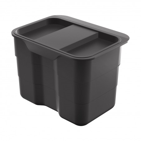 NINKA ovjesna posuda za otpad biobin,227x165x170, 4,2 litra, plast. tamno siva