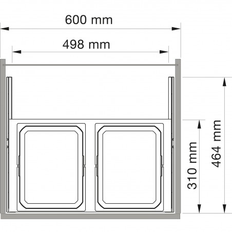VS ENVI Space S sust.za razvrst.otpada 1x12L/2x7,5 L, ŠK 500mm,D 310mm,lavasiva