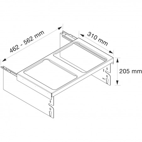 VS ENVI Space S sust.za razvrst.otpada 1x12L/2x7,5 L, ŠK 500mm,D 310mm,lavasiva