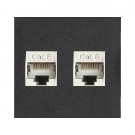 EVOline zamjenski modul 2xRJ45 CAT6, crni