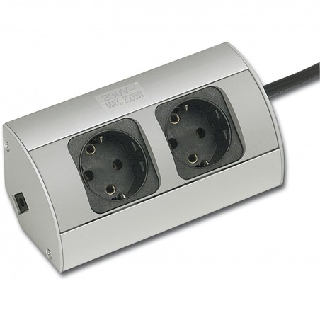 Dvostruke utičnice Corner 230 V, belg. norma, maks. 2x1250 W, 150,2x64,2x64,2 mm