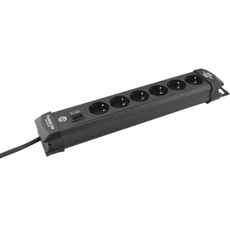BRENNENSTUHL lajsna s 6 utičnica crna, s šalterom, duljina 410 mm