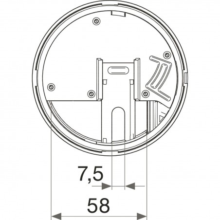 EVOline Circle80 utičnica s prorezom za kabel i USB-A+C dvostr. punjačem, bijela
