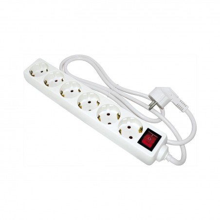 Letva utičnica – 6 utičnica + prekidač 250 V, 1500 mm kabel s prekidačem